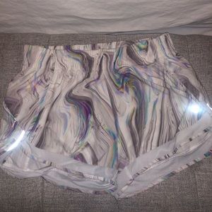 Athleta mesh racer run shorts